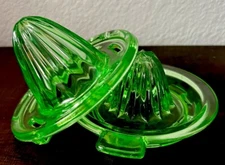 Depression glass orange juicer