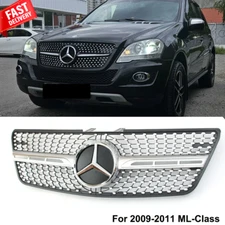 Front Upper Grille W/Emblem For Mercedes W164 2009-2011 ML320 ML350 ML550 Grill