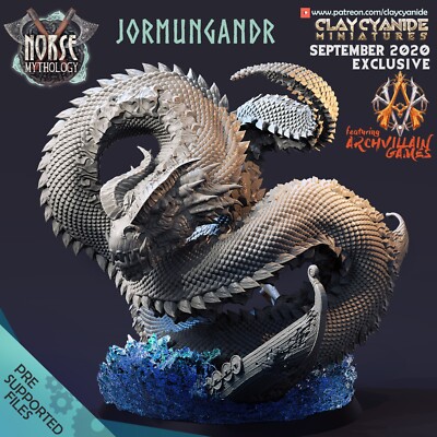 Jormungandr by Clay Cyanide | Commission | Painted |