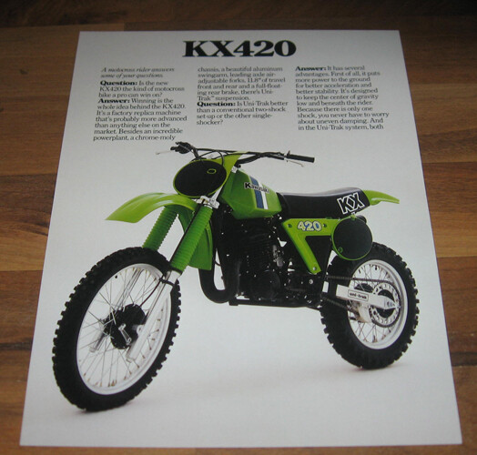NOS KAWASAKI KX420 Motorcycle Brochure MOTOCROSS_99969