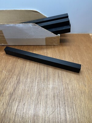 Tivar 1'' X 3/4'' X 12'' UHMW Anti-Static Black Bar Plate Stock Mitsubishi Chemical