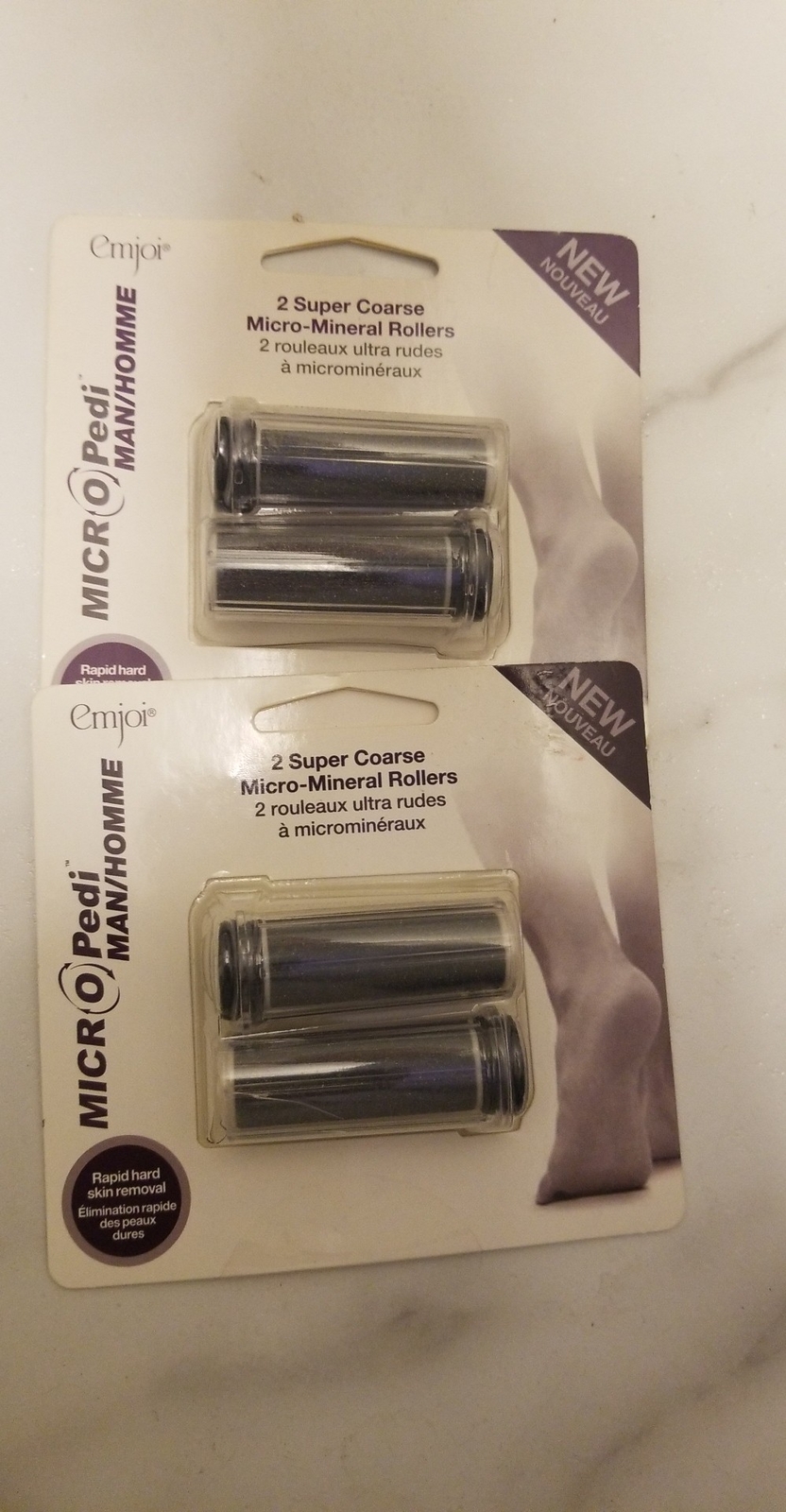 2 Packs Emjoi Micro-Pedi Callus Remover Super Coarse Refill Rollers