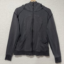 Lululemon Womens Gray Scuba Full Zip Hoodie Jacket Size 8