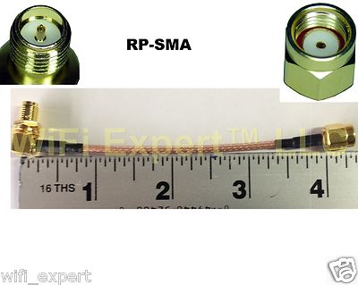 4 Inch RP-SMA Female To Male Right Angle Pigtail Cable - RG316 Coax For WiFi Antenna, Drone