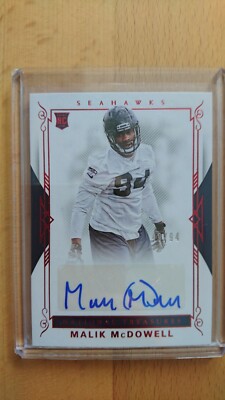 2017 Panini National Treasures Malik McDowell Auto ROT JERSEY Nr.49/94 Seahawks 