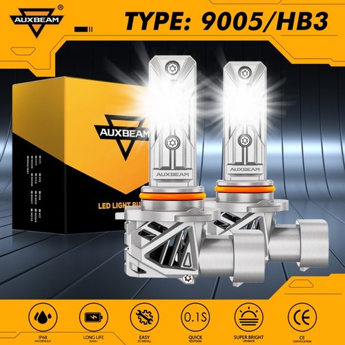 AUXBEAM LED Headlight Bulbs 1:1 Kit 9005 9006 High Low Beam Bright White Canbus - Picture 13 of 15