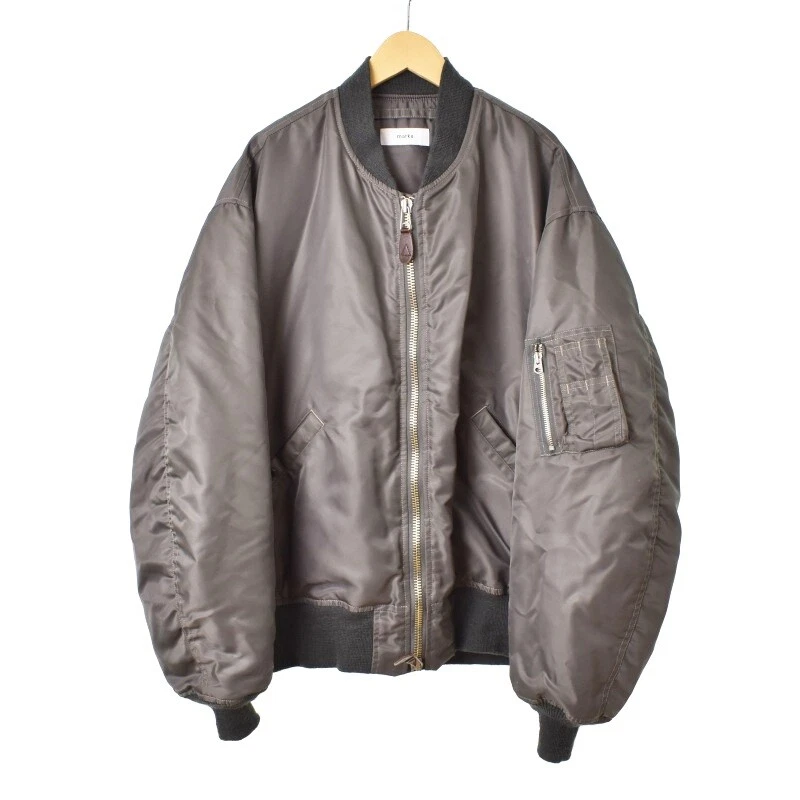 Marka Ware 66Nylon Twill Huge Ma-1 Sage Green Flight Jacket Blouson Military Kha