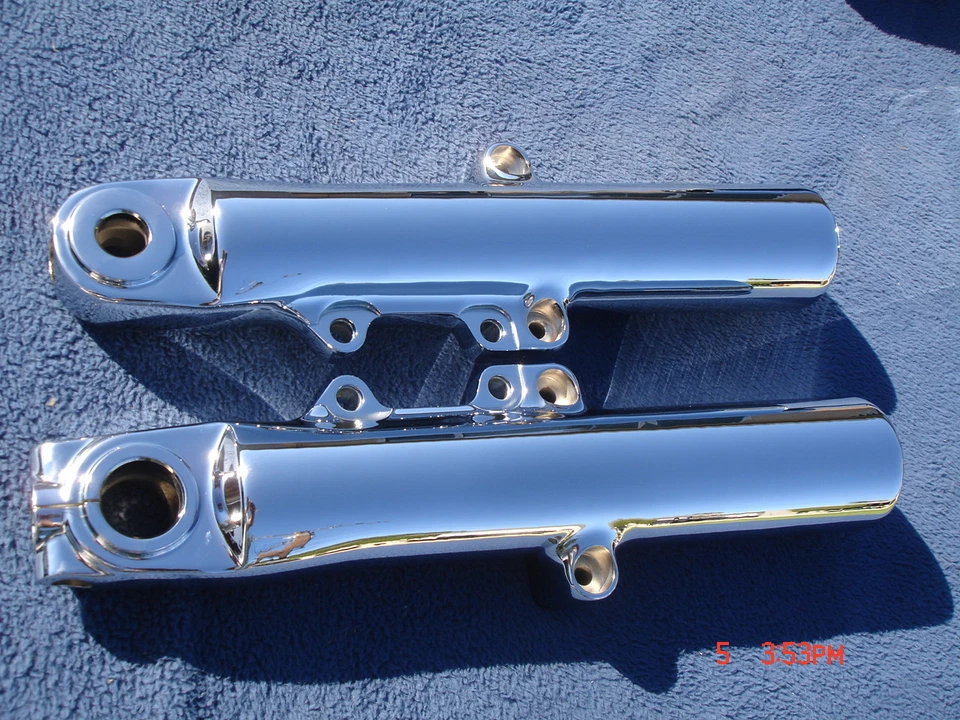 HARLEY CHROME TOURING LOWER LEGS 14-23 Road Glide FLTR Exchange Program 45500171 - Image 3 of 4