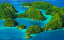 Landscape island tropical indonesia beach sea forest Custom Gaming Mat Desk