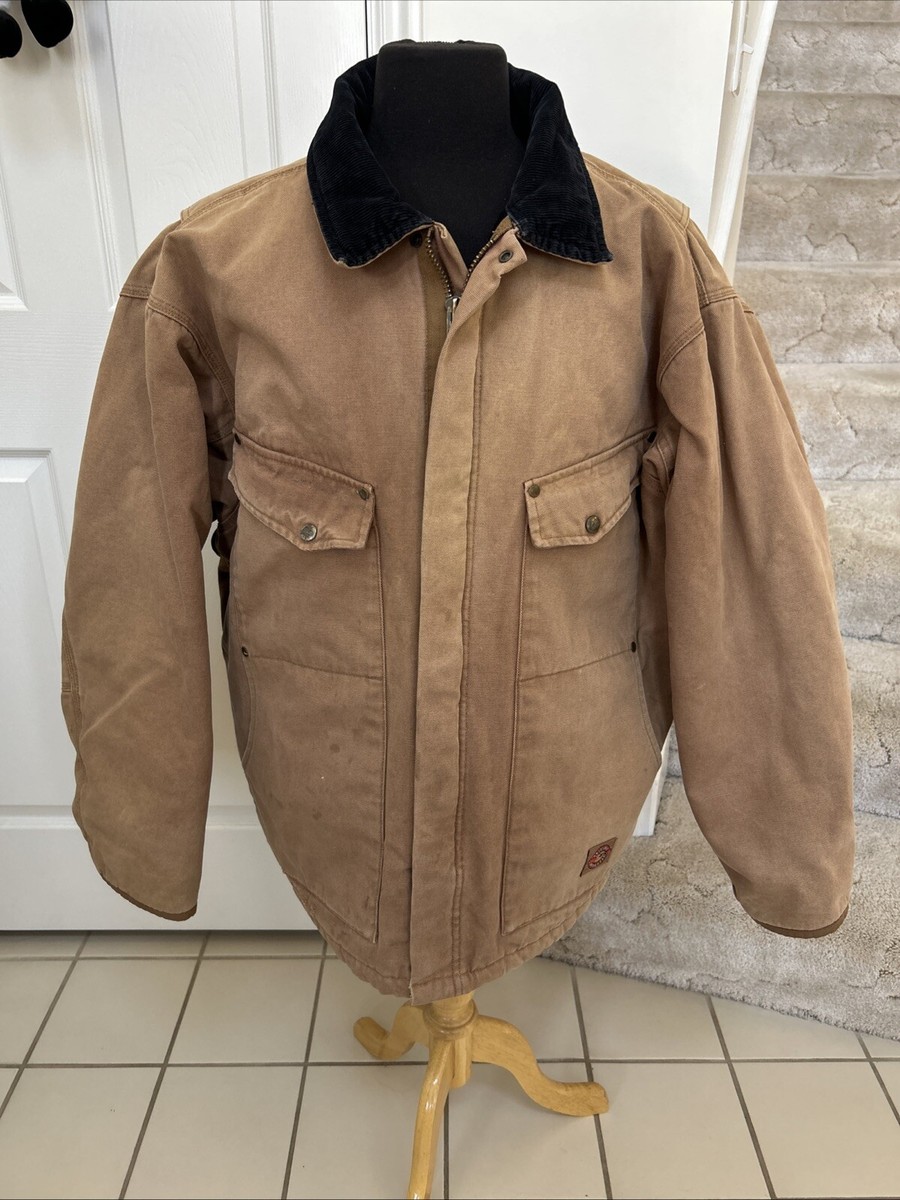 Justin Original Workware Canvas Chore Coat Jacket Lined Sz XL | eBay