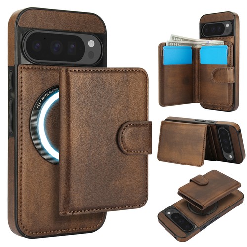 Para Google Pixel 9 Pro XL/9A/8 Desmontable Billetera Tarjeta Magnética Estuche de Cuero PU - Imagen 25 de 43