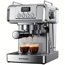 SHARDOR Espresso Machine 20 Bar with Milk Frother Steam Wand, Professional Latte