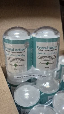 POSITIVE ESSENCE Crystal Active-Deodorant Stone 2-Pack (60g) 100% Natural (buy 2 get free Gift)
