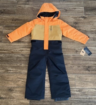 NEW Quiksilver Allday Toddler Snowsuit Size 5 5T Black Tan Orange NWT SKI WINTER