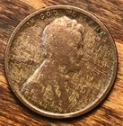 1918 Lincoln Wheat Cent Monster Woody Wood Grain Improper Alloy Mix Error Penny