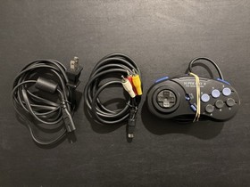 Sega Saturn Console Lot 11 Games + Cases Controller & Hookups Tested & Works