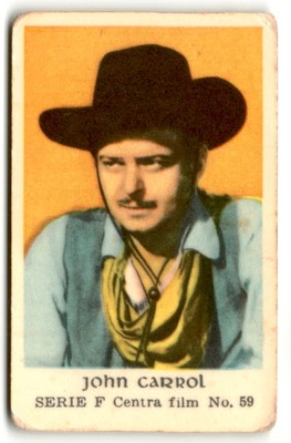1952 Maple Leaf Gum Film Stars #144 John Carroll