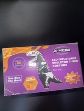T-Rex Dinosaur Inflatable Skeleton Costume with Battery Fan Kids