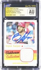 Bryce Harper Philadelphia Phillies Signed 2020 Topps Heritage CCR-BH CGC 10 Card