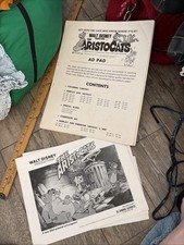 THE ARISTOCATS original DISNEY movie pressbook Vintage Rare Ad Pad