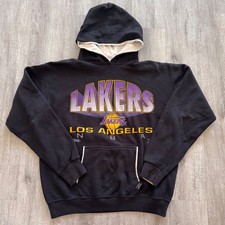 Vintage Salem Sportswear Los Angeles Lakers Hoodie NBA Black Mens Large