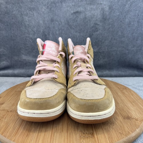 Nike Air Jordan 1 Hare Shoes Girls Size 6Y Wheat Lola Bunny Basketball Sneakers - Picture 2 of 11