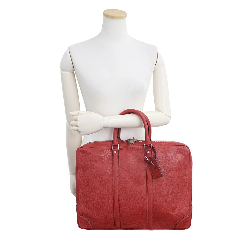 Louis Vuitton PDV Porte-Documents Voyage Briefcase Business Handbag Red #BCB1518 image 8