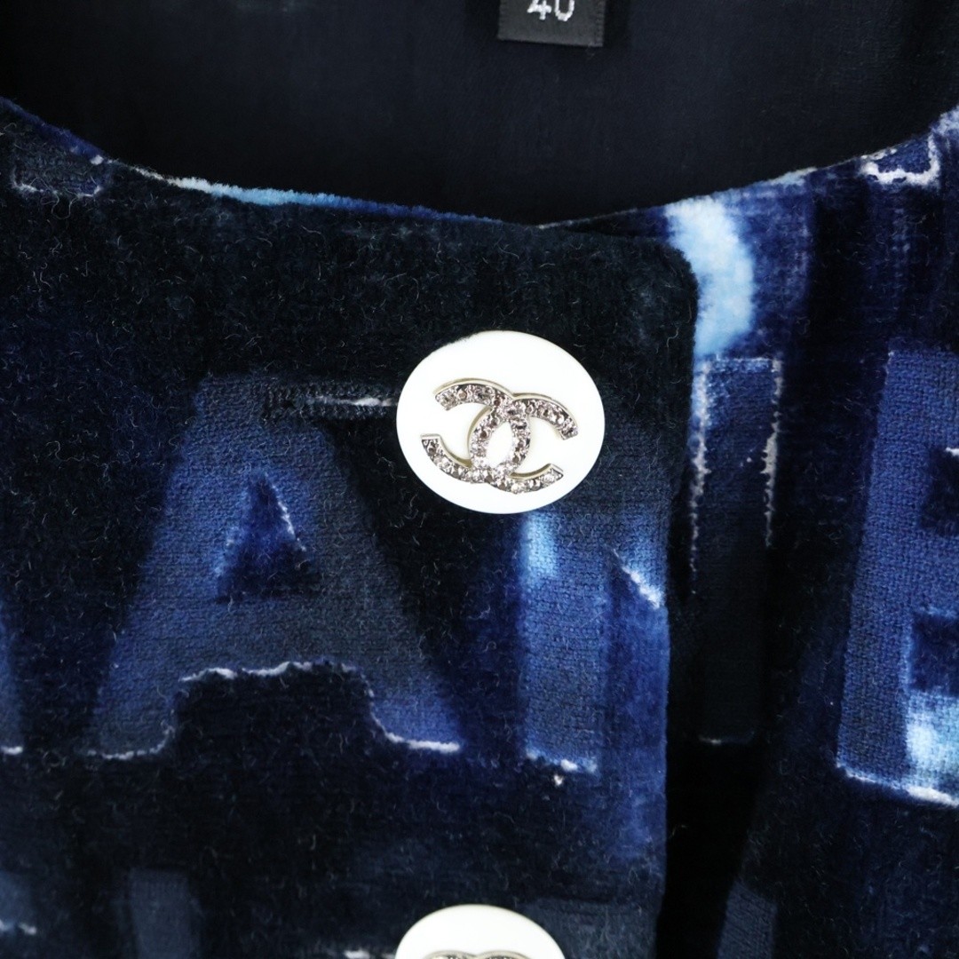 CHANEL Coco Mark Rhinestone Button Embossed Logo … - image 5