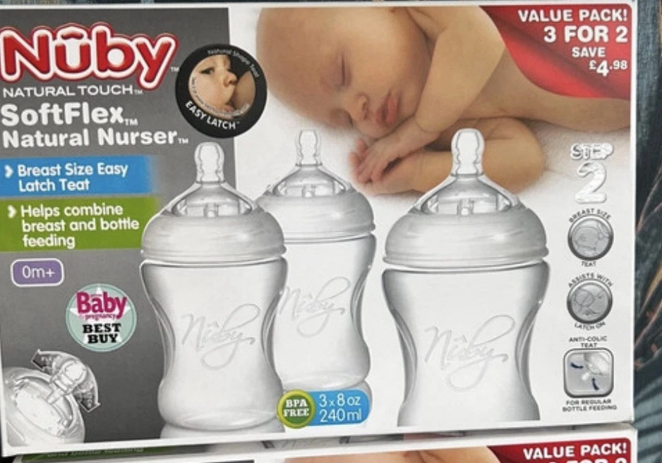 Nuby Baby Breast Bottles Set 0m+