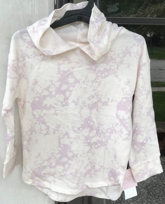 Grayson Mini Toddler Girls 4T Purple/Ivory Tie-Dye Pullover Hooded Sweatshirt E