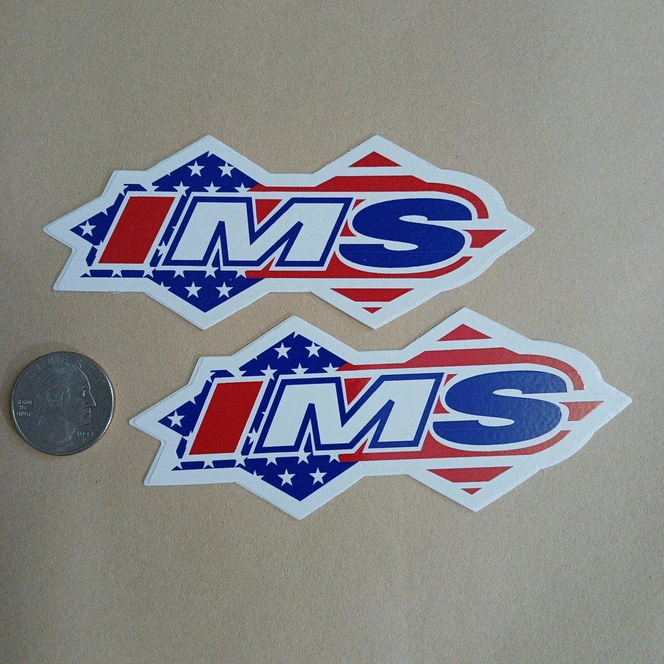 IMS Products 2 piezas pegatinas diseño bandera pequeño NUEVO TRX250R ATV ATC Banshee RZR Foto 2 de 2