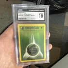 CGC 10 2000 Pokemon TCG Base Set 1st Edition Grass Energy 99/102 Italian