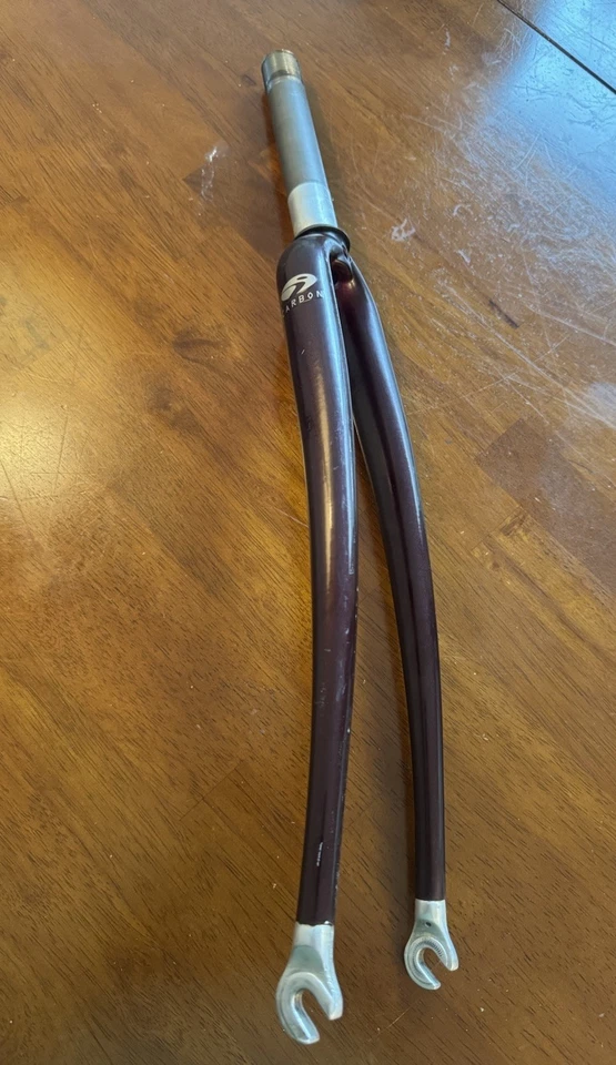 "Horquilla de carbono roscada Trek ICON 1"" de colección - corona con orejetas - dirección de 6 1/4"" - usada" Foto 2 de 4