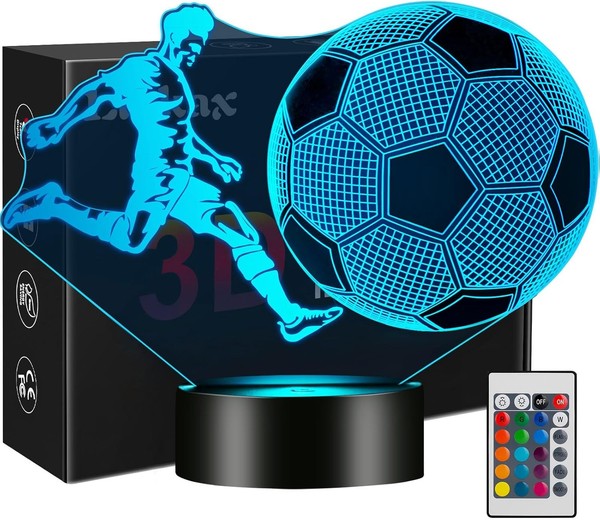 Fussball Geschenke Jungen, FußBall Geschenke FüR Jungs, 3D Nachtlicht Kinder-image