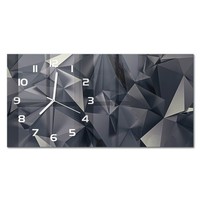 Minimalistische Glas-Wanduhr Abstrakter Hintergrund WeißE Zeiger 60X30 Cm