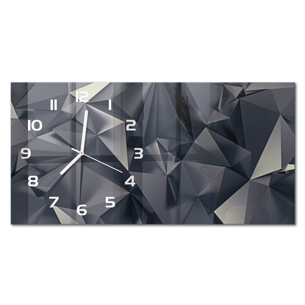 Minimalistische Glas-Wanduhr Abstrakter Hintergrund WeißE Zeiger 60X30 Cm-image