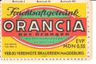 1 label Magdeburg, Orancia GDR