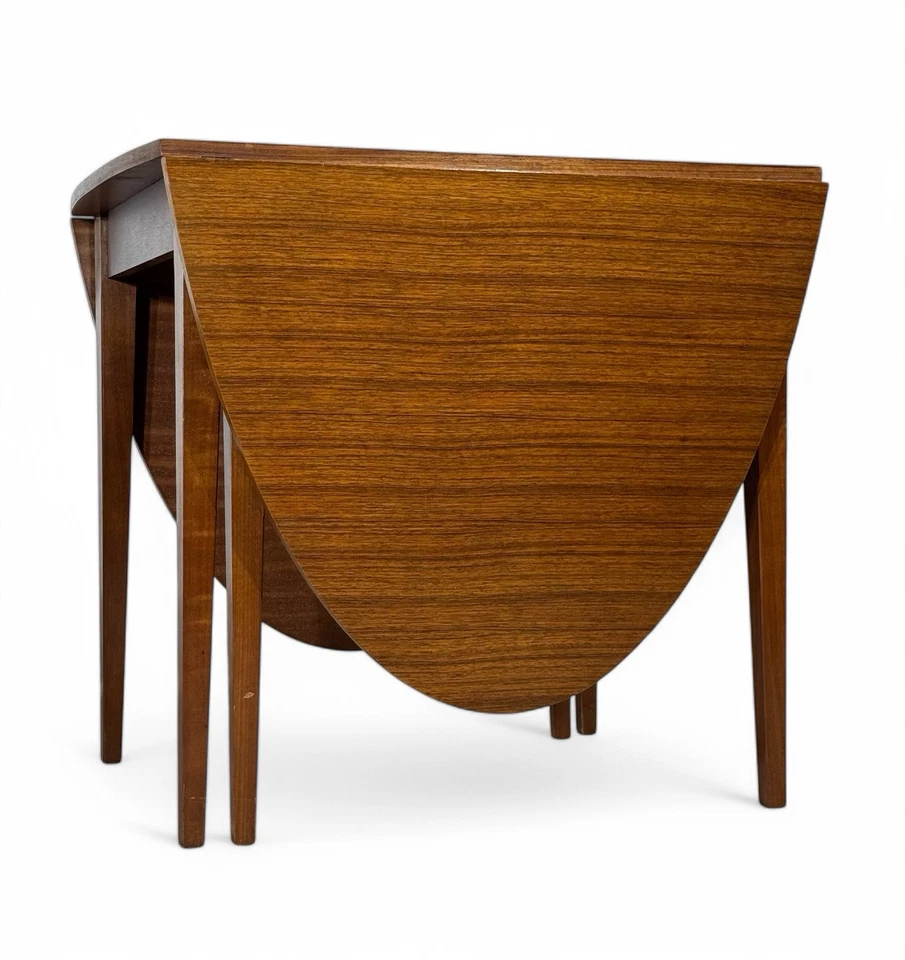 MEREDEW WALNUT TABLE AND CHAIRS MID CENTURY RETRO SPACE SAVER C1960s - Image 2 of 4