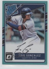 2017 Donruss Optic Rated Rookies Base Aqua Prizm 72/125 Erik Gonzalez Auto 7m3