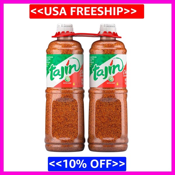 Tajín Clásico Chile Condimento Lima 14 OZ Paquete de 2 ENVÍO GRATUITO SOLO EE. UU.