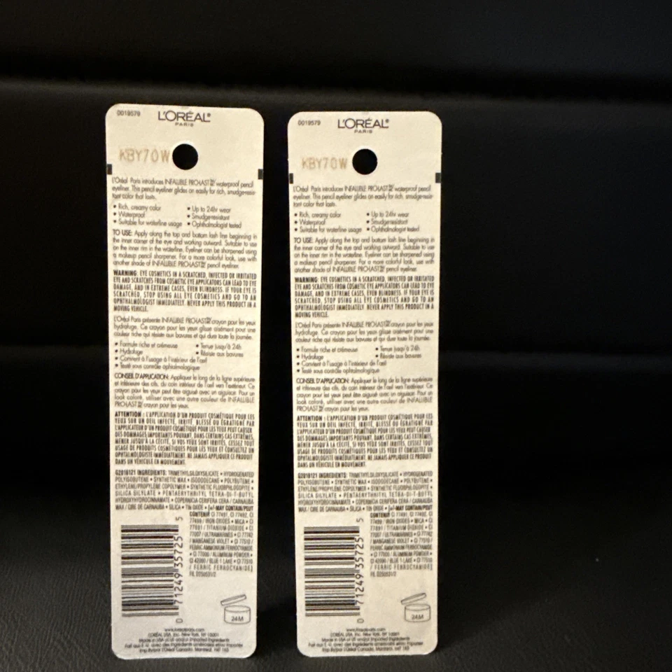 2 L'Oreal Paris Makeup Infallible Pro-Last Pencil Eyeliner Waterproof 940 BROWN  - Image 2 of 2