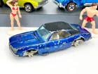 Vintage Hot Wheels Redline 1968 Blue Custom Camaro HK - White Int., Rough Car!