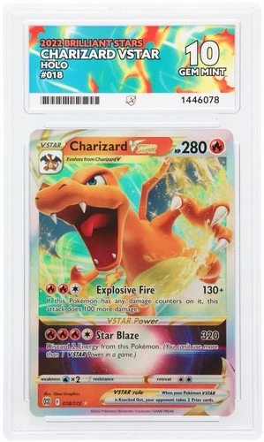 Charizard VSTAR - Brilliant Stars - 018/172 - Holo ACE 10