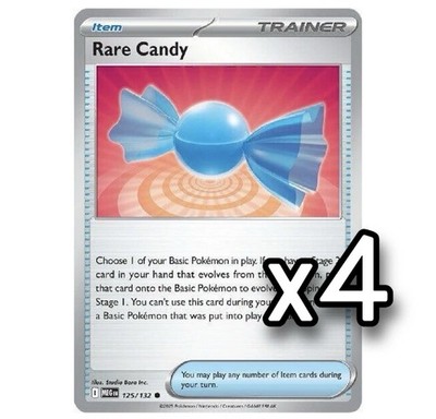 x4 Rare Candy MEG 125/132 Pokemon TCG Playset
