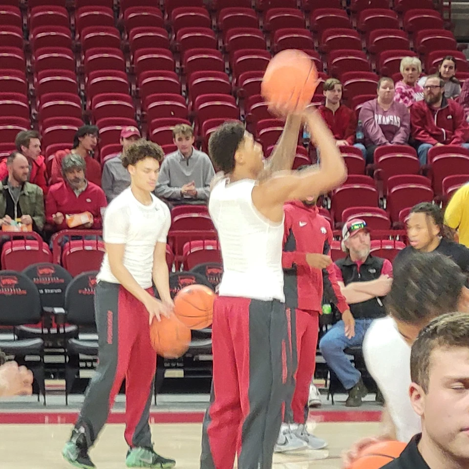 TABLERO DE PISO FIRMADO MELEEK Thomas autografiado arkansas razorbacks baloncesto Foto 2 de 2