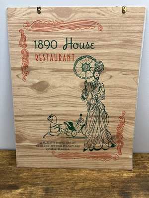 #ad Vintage 1950s 1890 House Restaurant Menu Ocala Florida MacKay#x27;s Hotel Court $25.50