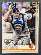 2019 Topps 150 Years Gold Stamp Parallel #591 Wilson Ramos New York Mets