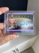 Gilbert Burns Horizon Signatures On-Card Auto - 2025 Topps Midnight UFC #HNS-GB