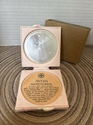 Vintage Avon Face Powder-Pak Pink Mona Lisa Blush .7 oz RARE Unused