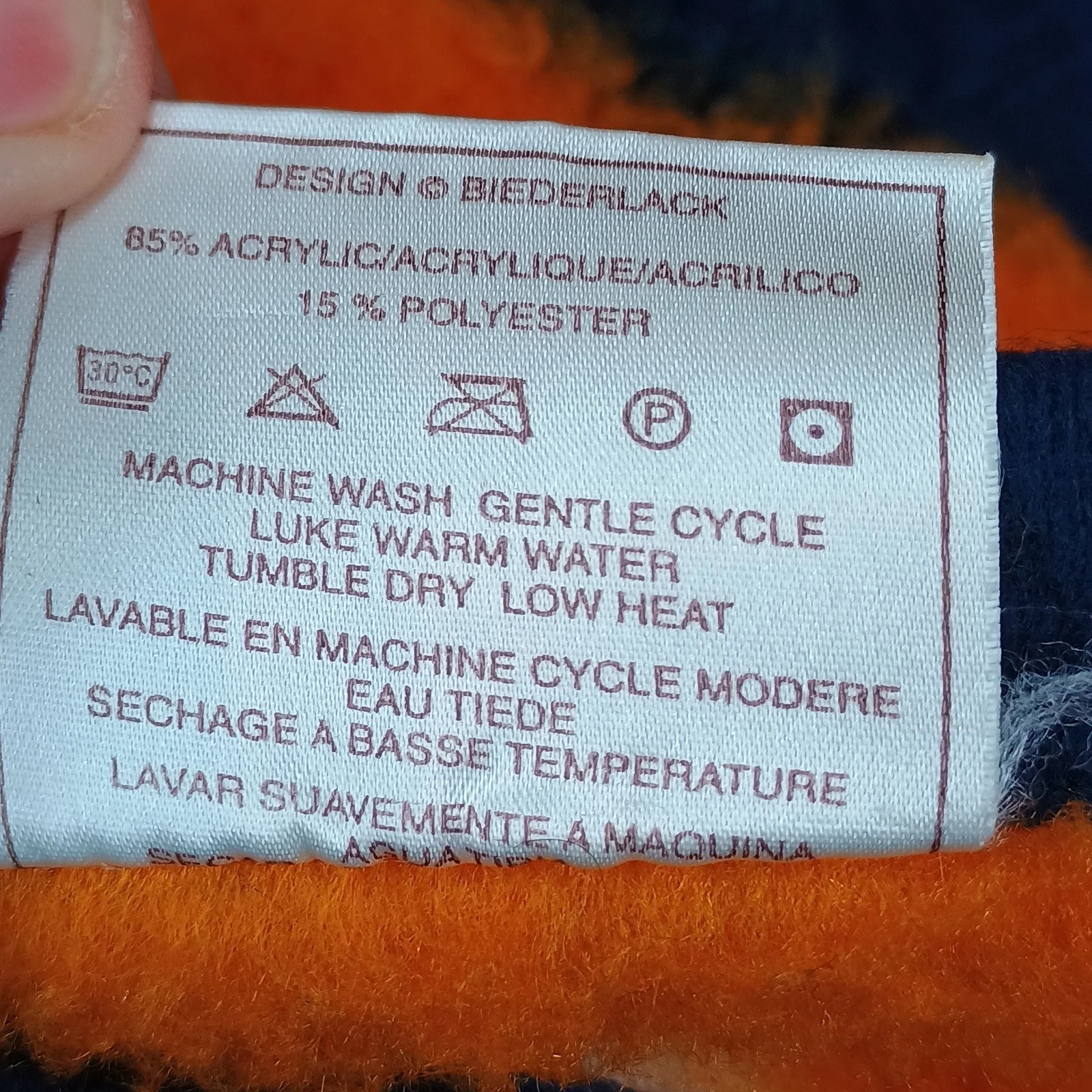 Vintage 1994 Houston Astros Biederlack Fleece Throw Blanket 48 X 55" Navy/Orange